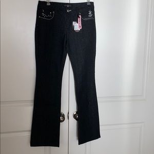 NWT Beverly Hills Polo Club Black Bootcut Jeans